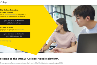 UNSW College moodle login page