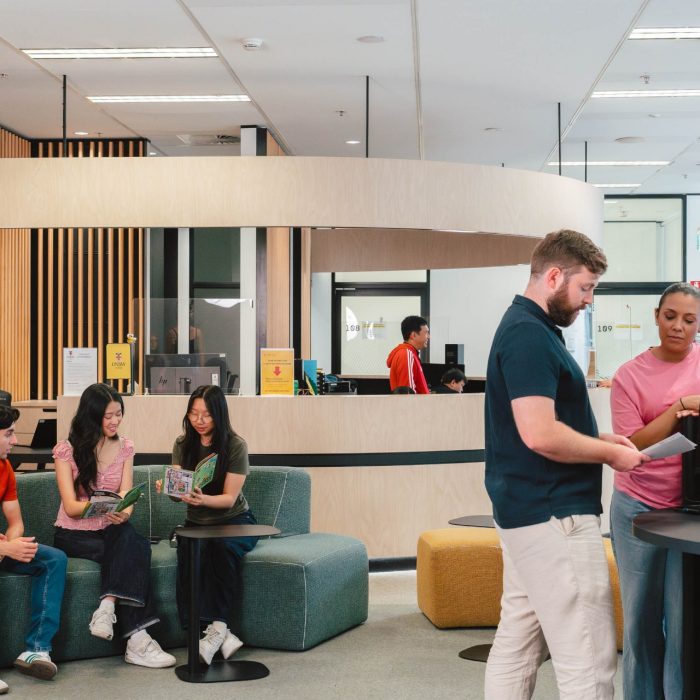 Students at UNSW College Student Services